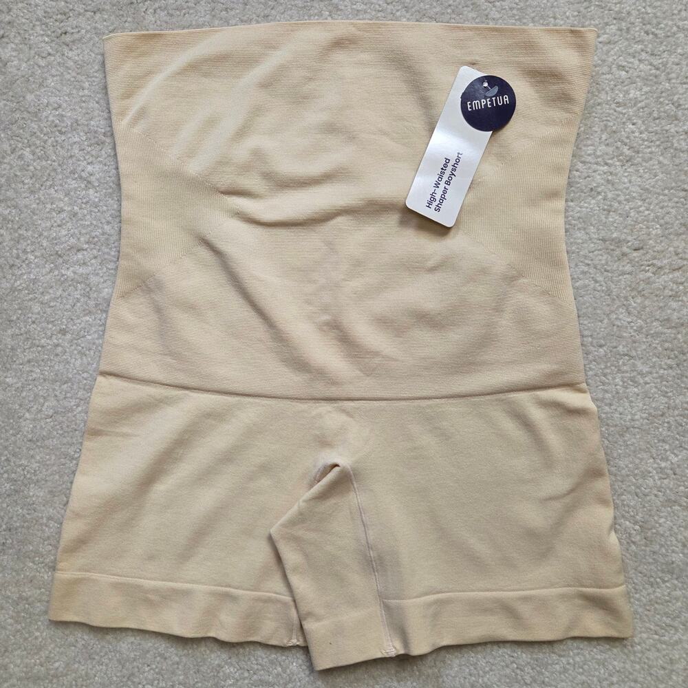 NWT Empetua (Shapermint Essentials) L High Waisted Boyshort Body Shaper Beige